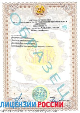Образец сертификата соответствия (приложение) Вешенская Сертификат ISO 14001